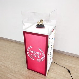 Nouvelle conception de podium modulaire d'exposition avec écran LED, cadre en aluminium portable et réutilisable, en plastique acrylique, pour salon professionnel - Product Image 4