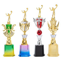Trophée de volley-ball en plastique fabriqué en Chine pour les tournois et événements de volley-ball