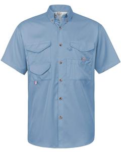 Camisa de pesca de manga corta Tela de guata de humedad Protección solar Botón casual Camisa transpirable - Product Image 1