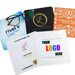 Chiffon de nettoyage pour lunettes personnalisé en microfibre avec impression de logo, tissu de nettoyage doux en gros pour l'optique et la promotion - Product Image 1