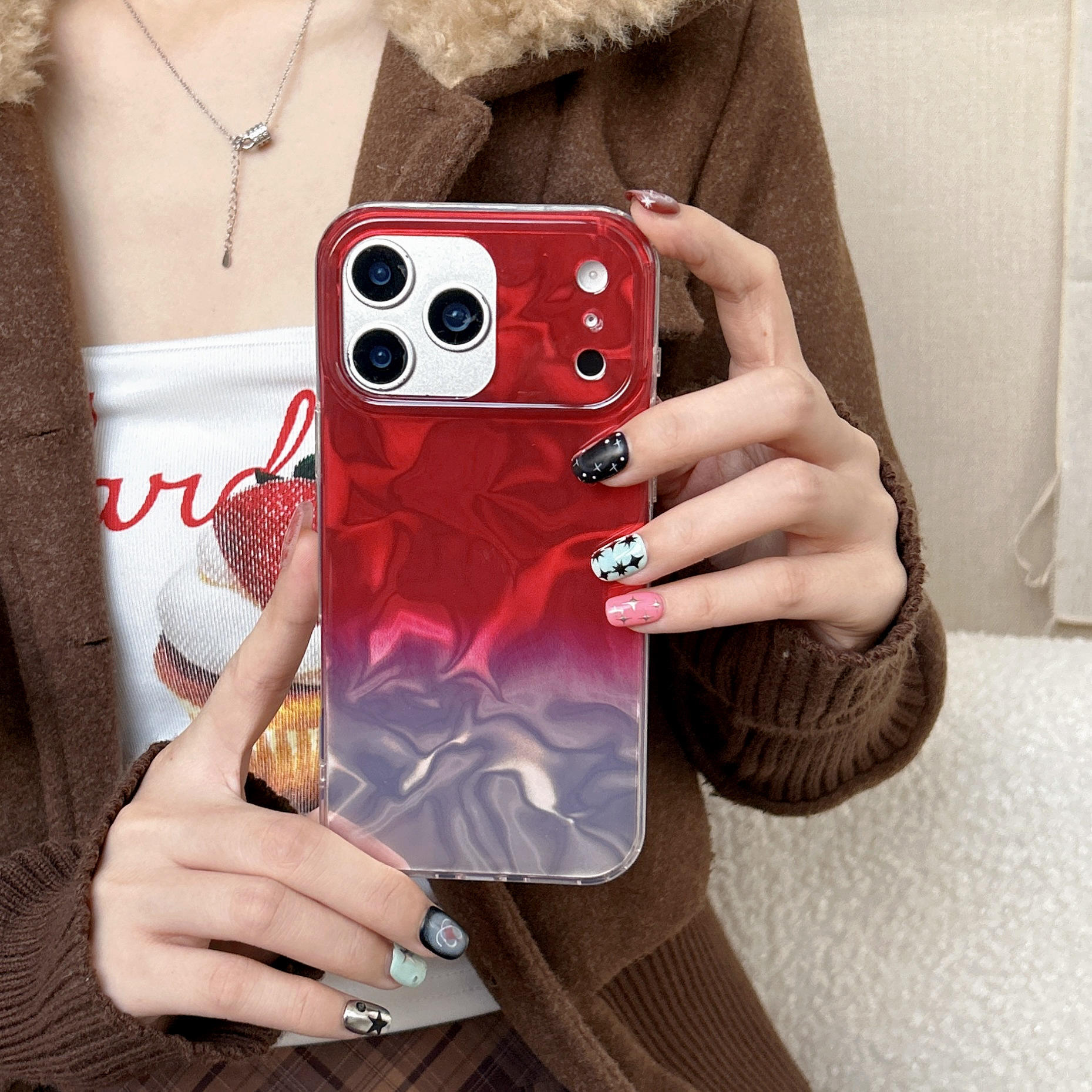 Ondulation d'eau IMD dégradé rouge