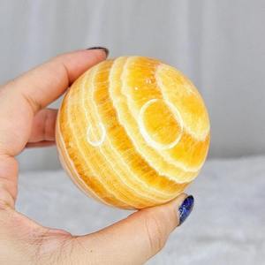 Esfera de Calcita Amarillo Miel de 6-6.5cm, Cristal Curativo Real, Artesanía de Cristal, Regalo - Product Image 4