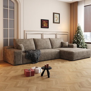 Cloud Sectional Couch with L-Shape Chaise <b>Modern</b> Modular Set with Deep Seat Hotel Living Room Bedroom - Product Image 1