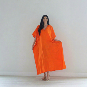 Nuevo Vestido de Playa Tie Dye Hecho a Mano 2026, Kaftán Boho, Traje de Baño, Tela de Algodón, Kaftán Largo para Mujer, Vestido Maxi - Product Image 1