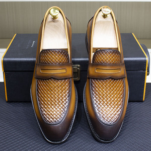 Zapatos de Cuero de Negocios de Moda para Hombre de Alta Calidad en Oferta, Zapatos de Cuero Genuino con Suela Gruesa - Product Image 4
