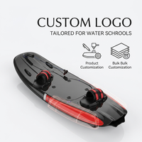 Jetboard prêt à être expédié, planche de surf à essence, réservoir de 2,8 L, accents rouges, stabilisé, contrôle facile, coque en graphite, 64 km/h, sangles pour les pieds