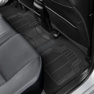 <span class=keywords><strong>Autoway</strong></span> Tapis de sol de voiture universels OEM, ensemble de 3 pièces, carrés, imperméables, durables, antidérapants, noirs, épaisseur 10 mm - Product Image 4