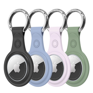 Lot de <span class=keywords><strong>4</strong></span> étuis de protection en silicone TPU avec porte-clés pour boîtier <span class=keywords><strong>AirTag</strong></span> - Product Image 1