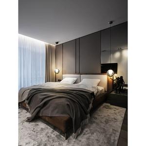 Luce a sospensione in vetro semplice stile italiano lampada a sospensione per occhi piccola lampada a sospensione in vetro grigio fumo - Product Image 6