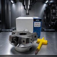 Haute efficacité 75 °   Fraiseuse à face FME75R CNC, porte-fraise à face indexable avec 8 lames de coupe pour SNMX1206