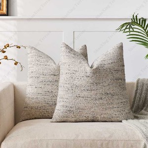 INS nouveau Style vente chaude <span class=keywords><strong>marron</strong></span> épais doux tissé housses de coussin nordique Chenille canapé taie d'oreiller pour salon - Product Image 4
