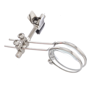 Loupe à Double lentille en verre 10X-10X, Loupe à œil à boucle de bijoutier à Clip pour Loupe à lunettes