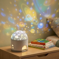 Lámpara de Techo Infantil con Forma de Casa de Nieve, 360 Star Kids, con Luces LED de Estrellas, Lámpara USB para Dormir, Proyector de Luz Nocturna, Mini Proyector