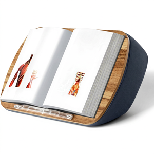 Support d'ordinateur portable en bois avec coussin moelleux, support portable pour lit et canapé, plateau multifonctionnel pour lecture et support de livre - Product Image 1