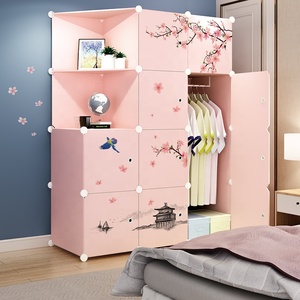 麦田DIY塑料可折叠便携式折叠门橱柜塑料立方体橱柜儿童衣柜 - Product Image 6