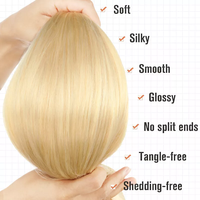Extensions de Cheveux Humains à 100 Mèches Nano Rings Micro Links Blond Naturel avec Micro-Billes Pré-Collées Cheveux Remy Européens Lisses