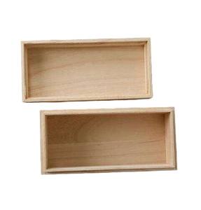 Maßgefertigte Günstige Unbehandelte Holz-Aufbewahrungsboxen, Schmuck-Geschenkverpackung Massivholzboxen - Product Image 2