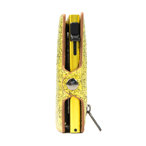 Portefeuille en cuir métallique doré de luxe Casekey avec pince à billets, étui à monnaie, porte-cartes automatique en métal RFID pour hommes - Product Image 4