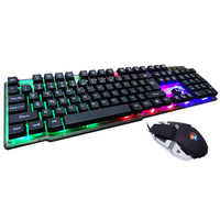 Waterproof 104 Keys Mechanical Gaming Keyboard RGB Backlit Wired Multimedia Computer Keyboard for Office and E Sports