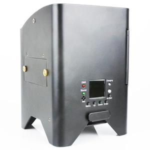 4x18W alimenté par batterie RGBWA + UV haute luminosité 6 en 1 LED projecteurs de scène Rechargeable Wific DMX512 contrôle pour hôtels - Product Image 4