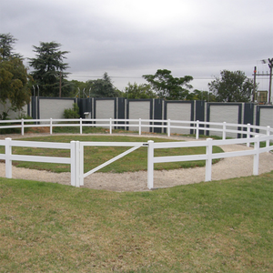 Clôture de cheval en PVC Stabalized 3 Rail Bétail Bétail Clôture Sécurité Clôture de cheval en vinyle noir pour la protection des chevaux - Product Image 6
