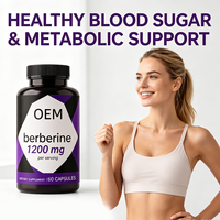 Capsules de Berbérine OEM 1200mg Haute Puissance – Soutien Métabolique et Gestion Énergétique pour la Glycémie et le Contrôle du Poids – 60 Gélules