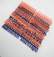 Lettres en plastique jaunes de 3/4 po (340 caractères) pour tableau à lettres en feutre interchangeable