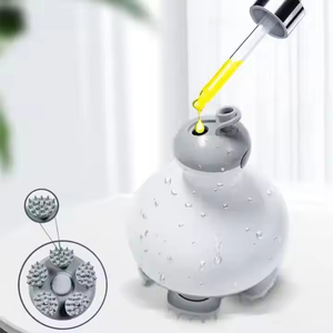 Masajeador de cabeza eléctrico portátil con cinco cabezales de masaje, masajeador de cuero cabelludo y facial de ABS+silicona para promover el crecimiento del cabello - Product Image 1