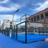 Servicio Profesional de Instalación Completa de Pistas de Pádel, Diseño Panorámico con Estructura de Acero y Vidrio Templado