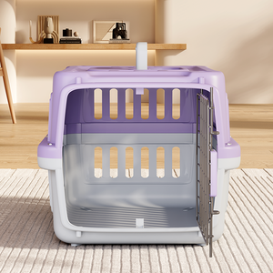 Compagnia aerea con consegna rapida ha approvato una grande cuccia da viaggio in plastica per animali domestici su ruote portabagagli portatili per cani e gatti vendita gabbia - Product Image 3