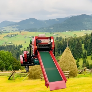 เครื่องอัดฟางแบบพกพาความแม่นยำสูง เครื่องอัดฟางม้วนกลมขนาดเล็กแบบไฟฟ้า สำหรับเศษโลหะ หญ้าหมัก ขี้เลื่อย พร้อมตาข่ายพันม้วนขนาดใหญ่ - Product Image 4