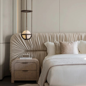 <span class=keywords><strong>Suite</strong></span> de chambre d'hôtel moderne de luxe, lit king-size 6 pièces avec tête de lit capitonnée et rangement, mobilier commercial de haute qualité - Product Image 2