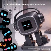 Robot interactif de bureau à détection d'émotions par IA, compagnon intelligent à réponse tactile avec retour d'information sur l'humeur, idéal pour un cadeau à la maison