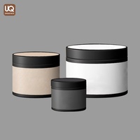 Fabricant vide crème cosmétique noir ambre givré Pet emballage de stockage 4Oz 6Oz 8Oz pots en plastique avec couvercles