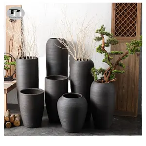 Pot de plante en argile fait main, grand et petit, bon marché, vase en céramique pour décoration de maison, panama world live