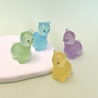 100 Piezas de Mini Figuras de Alpaca Luminosas de Resina, Lindas Muñecas que Brillan en la Oscuridad, Decoración para Jardín de Hadas, Micro Paisaje DIY