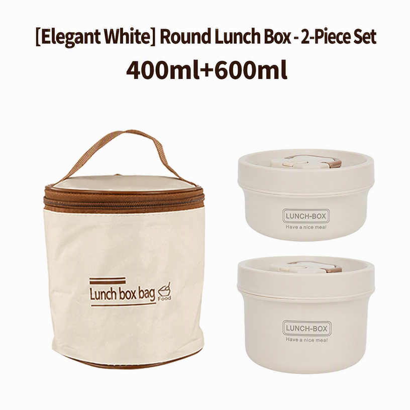 400ML+600ML/Beige-410 Stainless Steel-With Insulation Bag