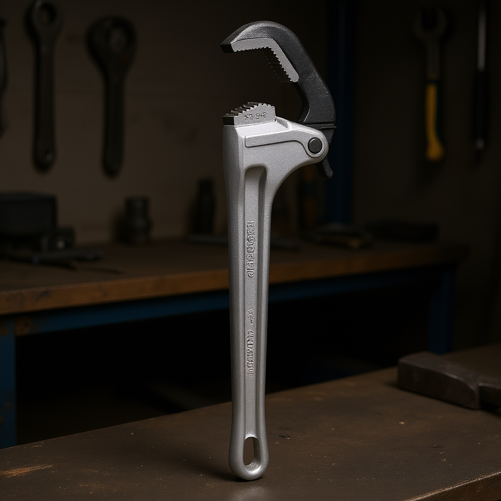 18-Inch Aluminum Pipe Wrench – Industrial-Grade Adjustable Jaw Manual Plumbing Tool - View 2
