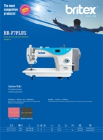 Machine à coudre industrielle à point droit à entraînement direct haute vitesse BR-F7-D1 pour la production en usine de vêtements en tissus lourds et légers