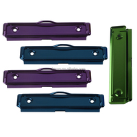 Clip de menu en métal plaqué vert, violet et bleu personnalisé de 100 mm, attache pour dossier de bureau, clip pour carton