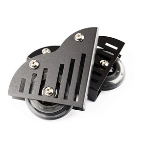 WEKIS Tube rond noir rustique <span class=keywords><strong>4m</strong></span> échelle de grange coulissante en acier échelle de bibliothèque ensemble complet Kit de piste support Rail rond matériel roulant - Product Image 3