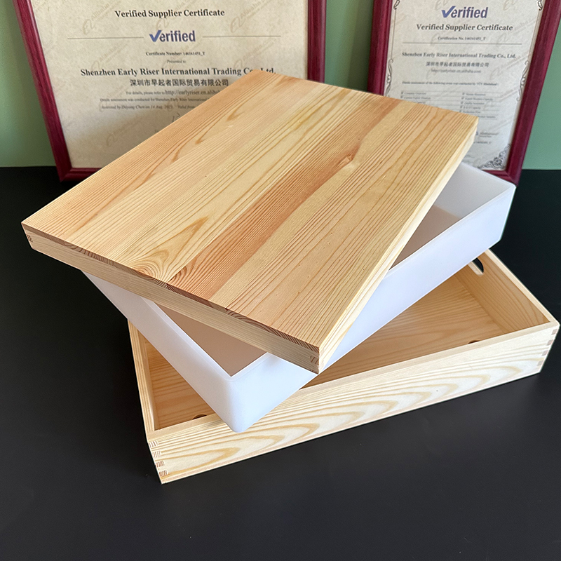 Scatola di legno rettangolare da 8000ml + stampo in silicone