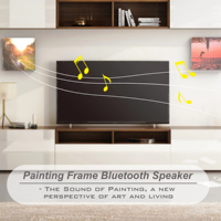 Haut-parleur Bluetooth pour cadre photo stéréo HD, audio sans fil à basses riches avec panneau photo interchangeable pour la décoration intérieure