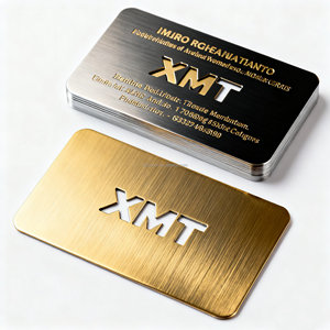 Tarjetas de Visita Modernas de Acero Inoxidable con Color Personalizado Plateado, Impresión Tipográfica para Grabado Láser, Tarjeta VIP, Tarjeta Metálica - Product Image 4