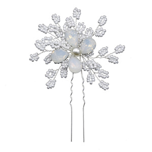 Épingle à <span class=keywords><strong>cheveux</strong></span> coréenne faite à la main avec des fleurs en perles, coiffe de mariage, accessoires pour <span class=keywords><strong>cheveux</strong></span> courts, transfrontalier - Product Image 5