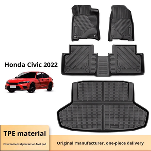 Tapis de sol de voiture complets de style sportif, imperméables et écologiques en TPE de 3 mm d'épaisseur pour Civic 11e génération <span class=keywords><strong>2022</strong></span> - Product Image 2