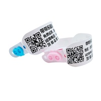 Ddjoy pulseira personalizada, pulseira impermeável com código qr e código de barras, recipiente e hospital para uso único