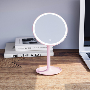 Lông mi có thể được từ hóa để các chủ 360 độ xoay hồng Vòng mỹ phẩm gương sạc thắp sáng tạo nên gương - Product Image 4