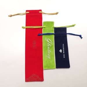 Sacchetto di penna con coulisse in velluto 2025 con custodia a penna singola custodia a forma di matita per proteggere il regalo - Product Image 5