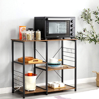 Étagère de cuisine rustique avec rangement, étagère de garde-manger, bibliothèque autoportante, présentoir pour plantes et pots de fleurs pour salon